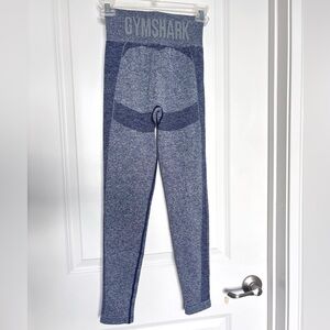 Gymshark Seamless Contour Leggings Blue High Waisted Scrunch Workout Leggings